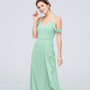 David's Bridal Dusty Sage Dress